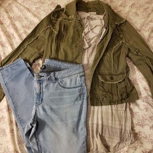 Maurice's army green jacket